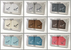 Komplet "frotex" gift iv wzór 5 biały aqua