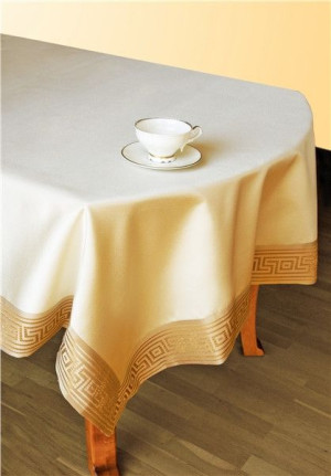 Obrus "greno" teflonowany 80x80 greek be/br