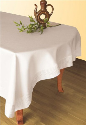 Obrus "greno" teflonowany 50x100 greek krem