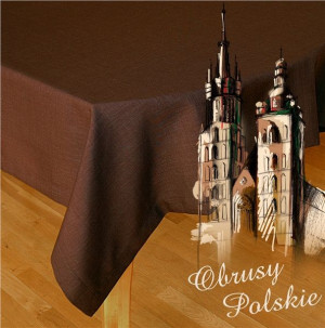 Obrus polski "greno" 80x80 c.brąz