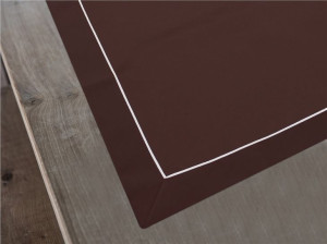 Obrus "greno" satinet 80x80 c.brąz