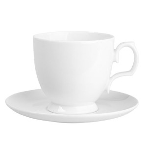 Mariapaula Klasyka Biała Filiżanka Cappuccino 350ml /spodek 17cm W Opasce