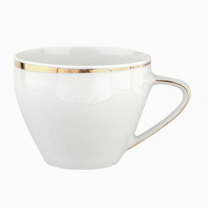 Filiżanka porcelanowa MariaPaula Moderna Gold biała 350 ml