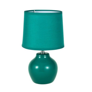 Lampa Stołowa Z Podstawą Ceramiczną 15x25 Cm Zielona