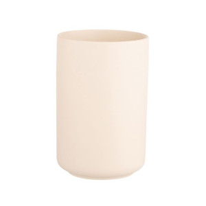 Wazon na kwiaty ceramiczny ozdobny kremowy 15 cm