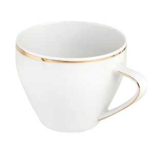 Filiżanka porcelanowa MariaPaula Moderna Gold biała 250 ml