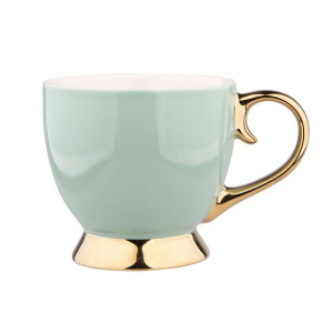 Filiżanka porcelanowa  Aurora Gold jasna zieleń 400 ml