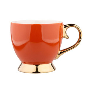 Filiżanka porcelanowa Aurora Gold pomarańczowa 400 ml