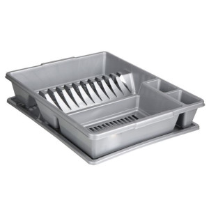 Suszarka do naczyń z ociekaczem na blat kuchenny Bentom Classic 43 cm srebr