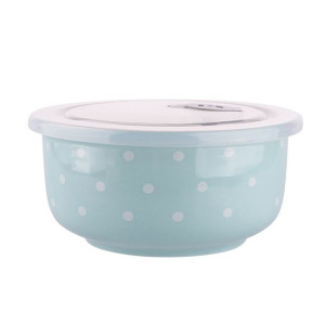 Lunch box miska z pokrywką hermetyczną błękitna 550 ml