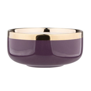 Miska salaterka porcelanowa Aurora Gold fioletowa 14 cm