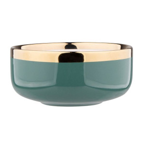 Miska salaterka porcelanowa Aurora Gold zielona 14 cm