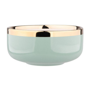 Miska salaterka porcelanowa Aurora Gold jasna zieleń 14 cm