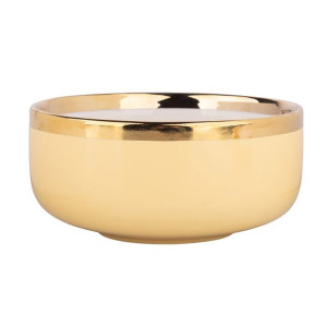 Miska salaterka porcelanowa Aurora Gold Żółta 14 cm