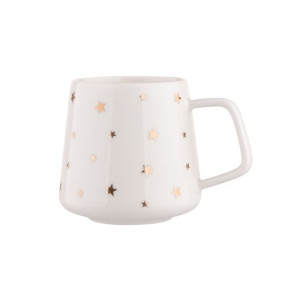 Kubek porcelanowy Gwiazdki 370 ml biały