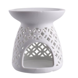 Porcelanowy Kominek Zapachowy Dek. Romby 11x11x11,5 Cm