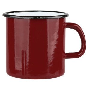 Kubek Emaliowany 1,25l Śr.12cm Wys.11,5cm Czerwień