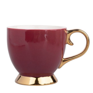 Filiżanka porcelanowa Aurora Gold Bordowa 400 ml