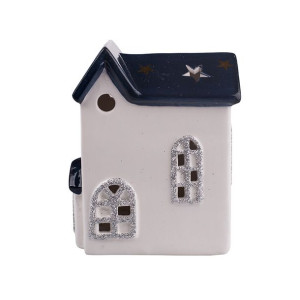 Domek Oświetlenie Led Granatowy Dach 10x6x12 Cm