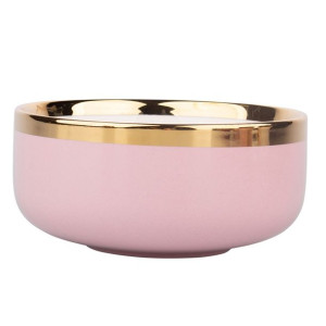Miska salaterka porcelanowa Aurora Gold Pudrowy Róż 14 cm