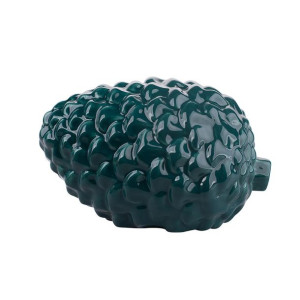Szyszka Dekoracyjna Porcelanowa Zielona 15x11x9 Cm