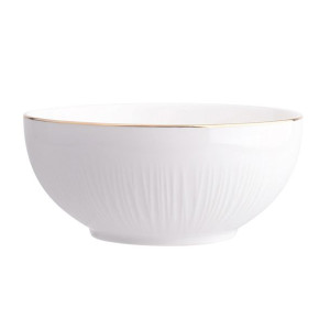 Miska salaterka porcelanowa Alessia Złota Linia kremowa 15,5 cm