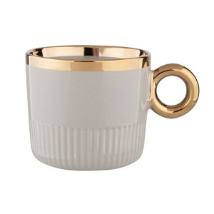 Kubek do kawy i herbaty porcelanowy Palazzo szałwiowy 350 ml