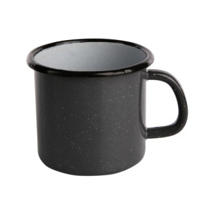 Kubek Emaliowany 0,45l Śr.9cm Wys.9cm Szary Nakrapiany