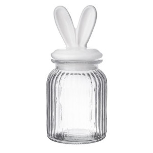 Pojemnik Relief 900ml Z Ceramiczna Pokrywką Uszy
