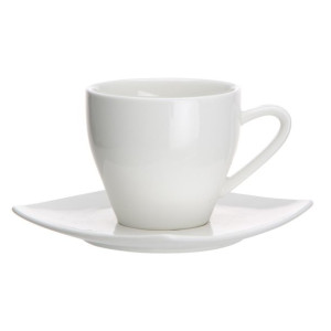 Filiżanka porcelanowa ze spodkiem Regular kremowa 200 ml