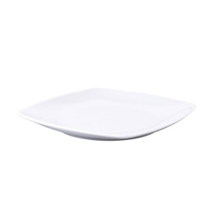 Talerz deserowy porcelanowy MariaPaula Moderna Biała kwadratowy 18 cm