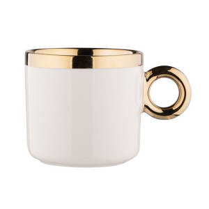 Kubek do kawy i herbaty porcelanowy Palazzo kremowy 350 ml