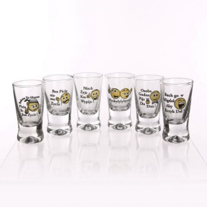 Kieliszki do wódki Humor Buźki 25 ml, zestaw 6 szt.