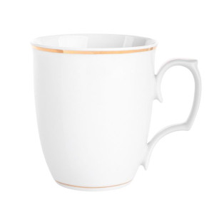 Kubek porcelanowy MariaPaula Złota Linia biały 360 ml