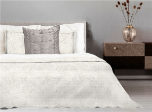 Narzuta "greno" żakard 70x160 flower krem