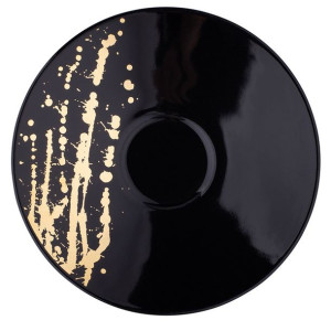 Splendor Spodek 16cm Czarny Złoty