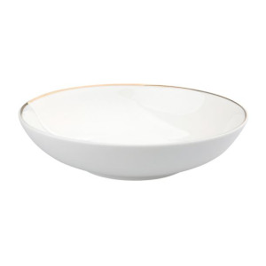 Talerz głęboki porcelanowy Bella Złota Linia kremowy 20 cm