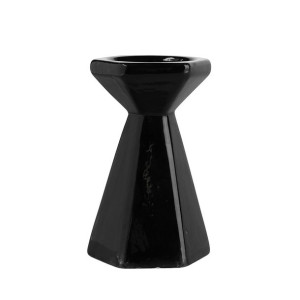 Świecznik ozdobny czarny 13 cm
