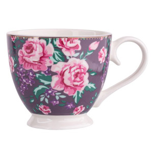 Filiżanka do kawy i herbaty porcelanowa Jumbo Charlotta 350 ml fioletowa