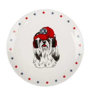 Talerz deserowy porcelanowy Easy Morning Labrador 20 cm