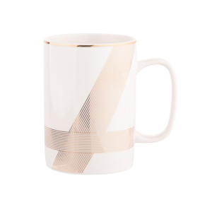 Kubek porcelanowy Modern Art biały 350 ml