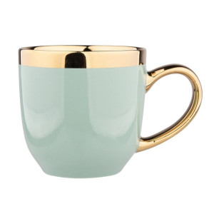 Kubek porcelanowy Aurora Gold jasna zieleń 300 ml