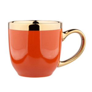 Kubek porcelanowy Aurora Gold pomarańczowy 300 ml