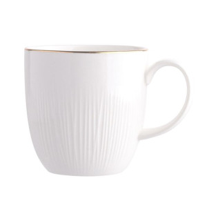 Kubek porcelanowy Alessia Złota Linia kremowy 280 ml