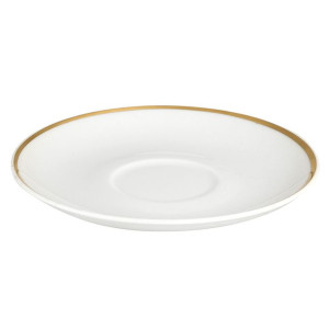 Spodek porcelanowy MariaPaula Moderna Gold biały ze złotym zdobieniem 17 cm
