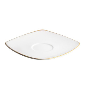 Spodek porcelanowy MariaPaula Moderna Gold biały ze złotym zdobieniem 16 cm
