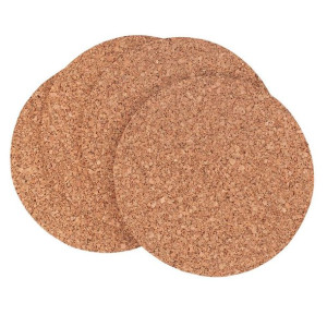 Kpl. 4 Podkładek Okrągłych Śr.20cm Korek Naturalny