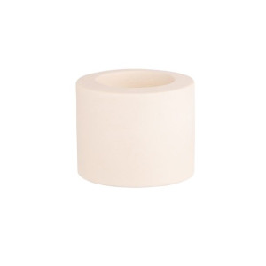 Świecznik Ceramiczny 6,5x6,5x5,5 Cm Kremowy