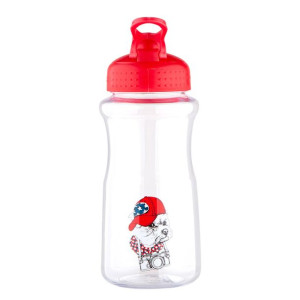 Easy Morning Butelka Plastikowa Na Wodę Z Czerwoną Nakretką 500 Ml Dek. Yor