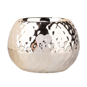 Świecznik ozdobny porcelanowy na tealighty / podgrzewacze złoty 6 cm